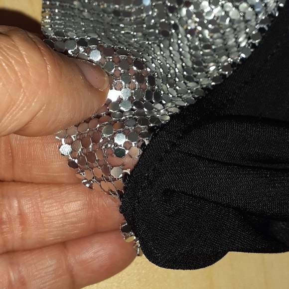 Michael Kors Black Metallic Mesh Sleeve Jumpsuit Size XS - Picture 4 of 6